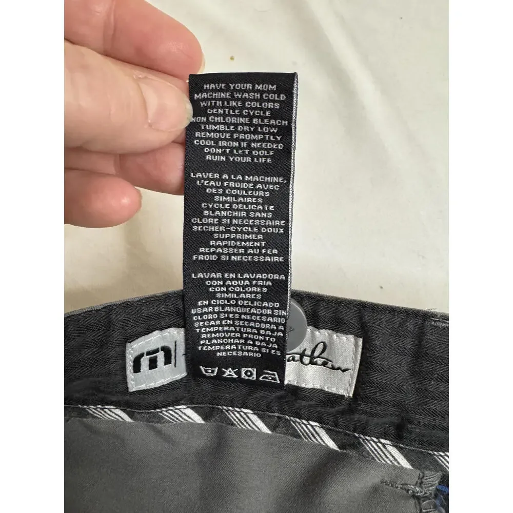 TravisMathew Men’s 36 Performance Stretch Pants‎ Gray Golf Casual Lightweight